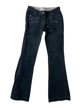 VINTAGE Y2K WEAR IT DECLARE IT BLACK CORDUROY LOW RISE BOOT CUT JEANS 3 WOMENS